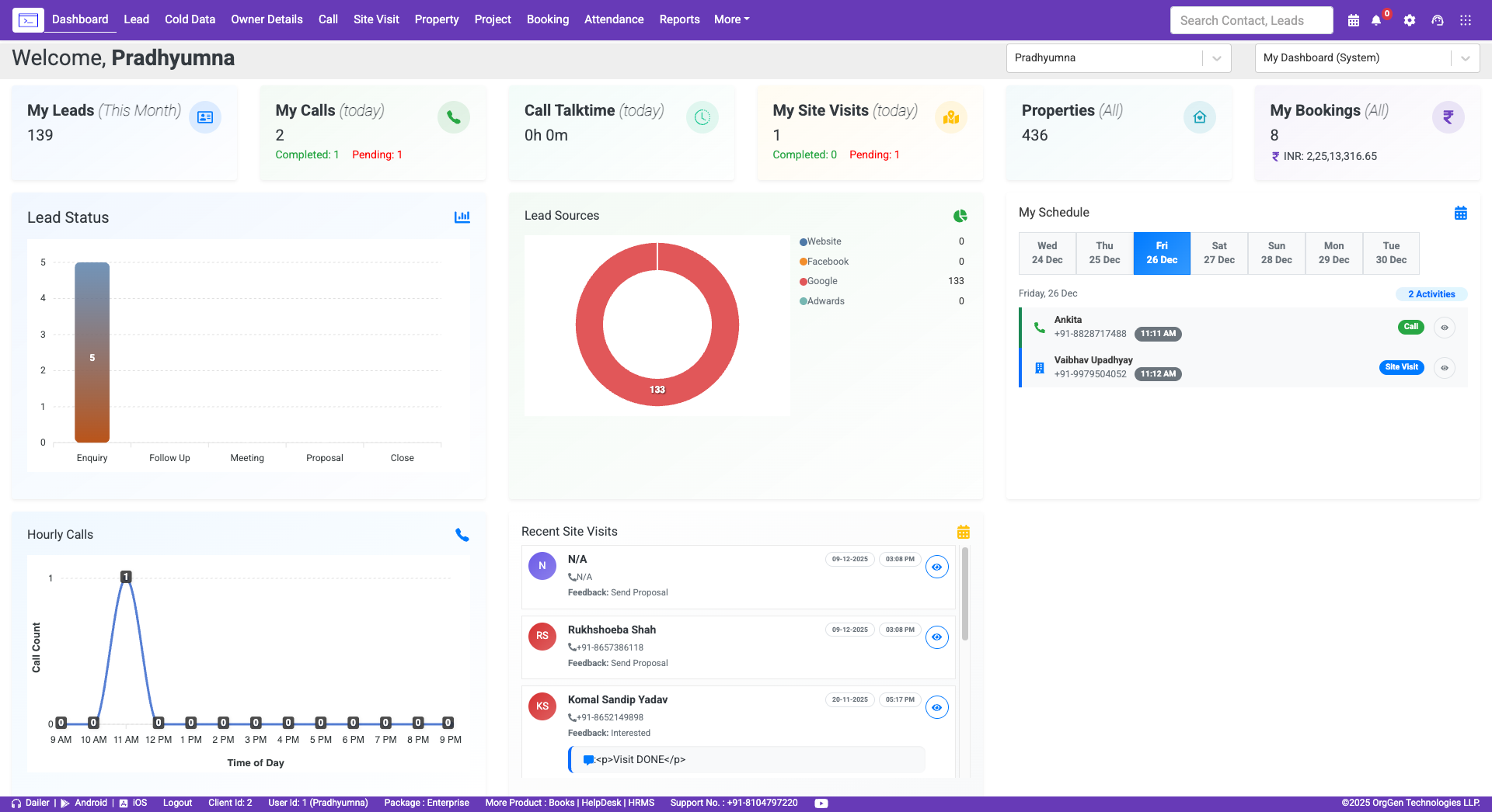 Real Estate CRM Dashboard